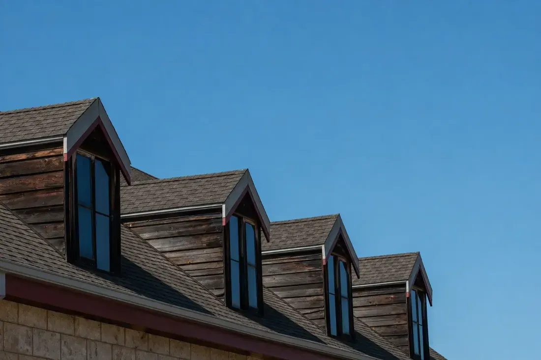 Shingle roof and roofline details