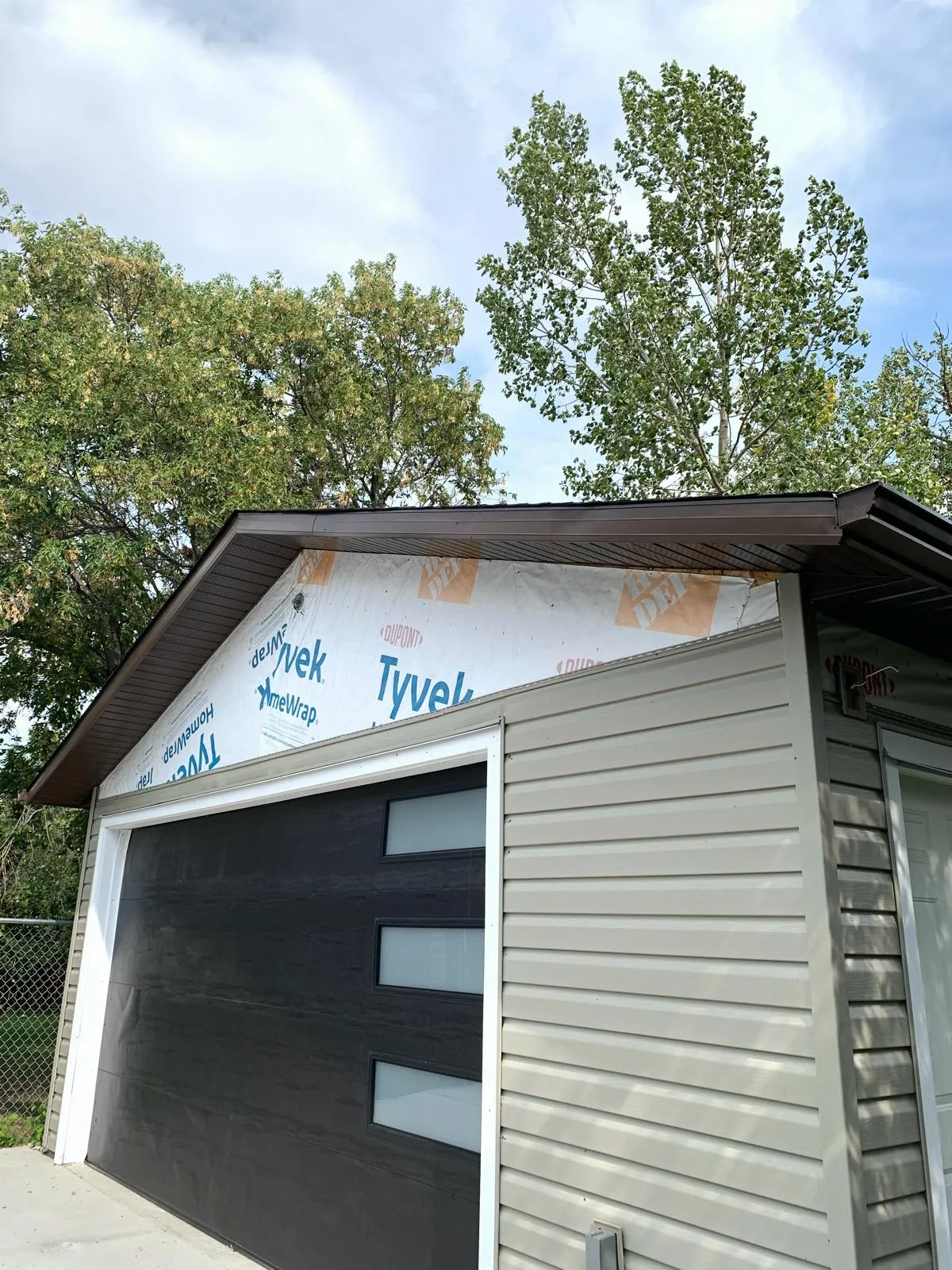 Completed siding project on an Alberta home
